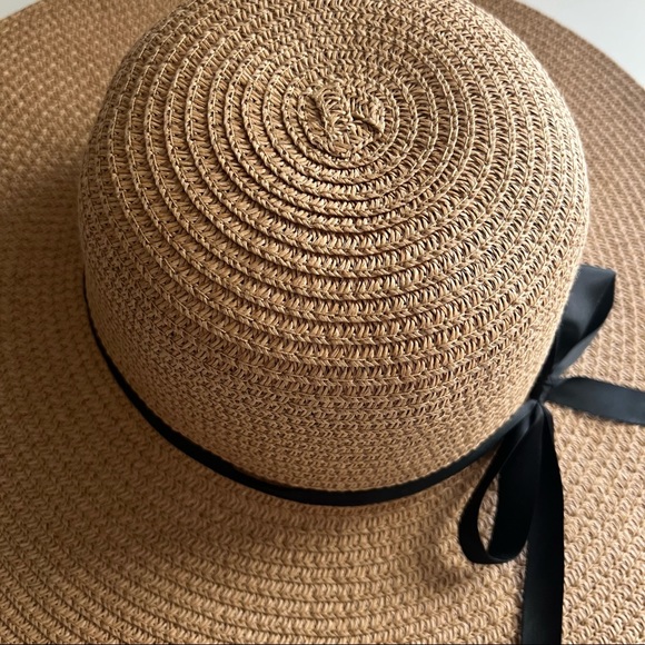 NEW Fashion Women Summer Big Wide Brim Straw Hat Floppy Beach Sun Foldable Cap - Picture 4 of 8